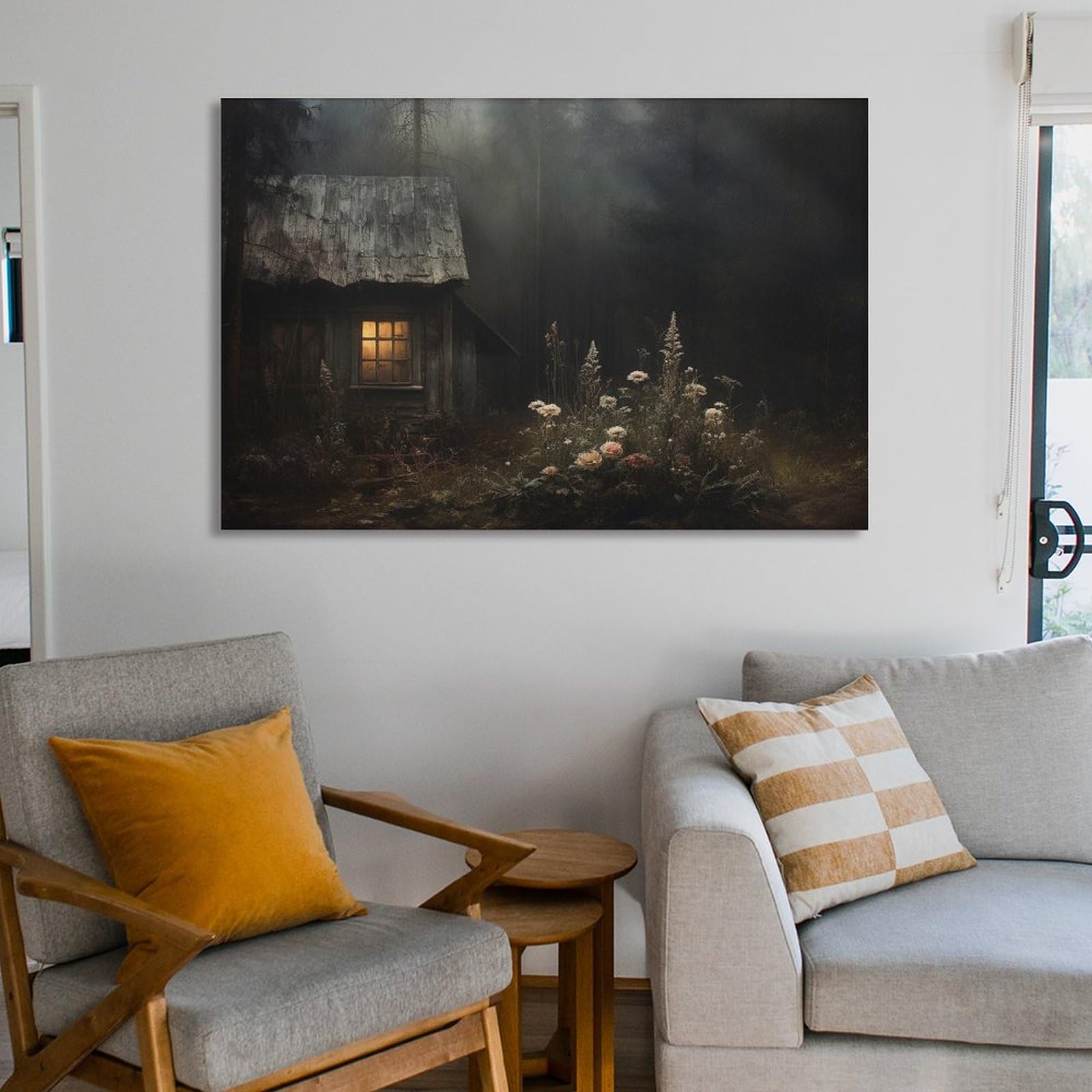 Amazon.com: Iisrar Farmhouse Cottage Dark Moody Wall Art - Vintage